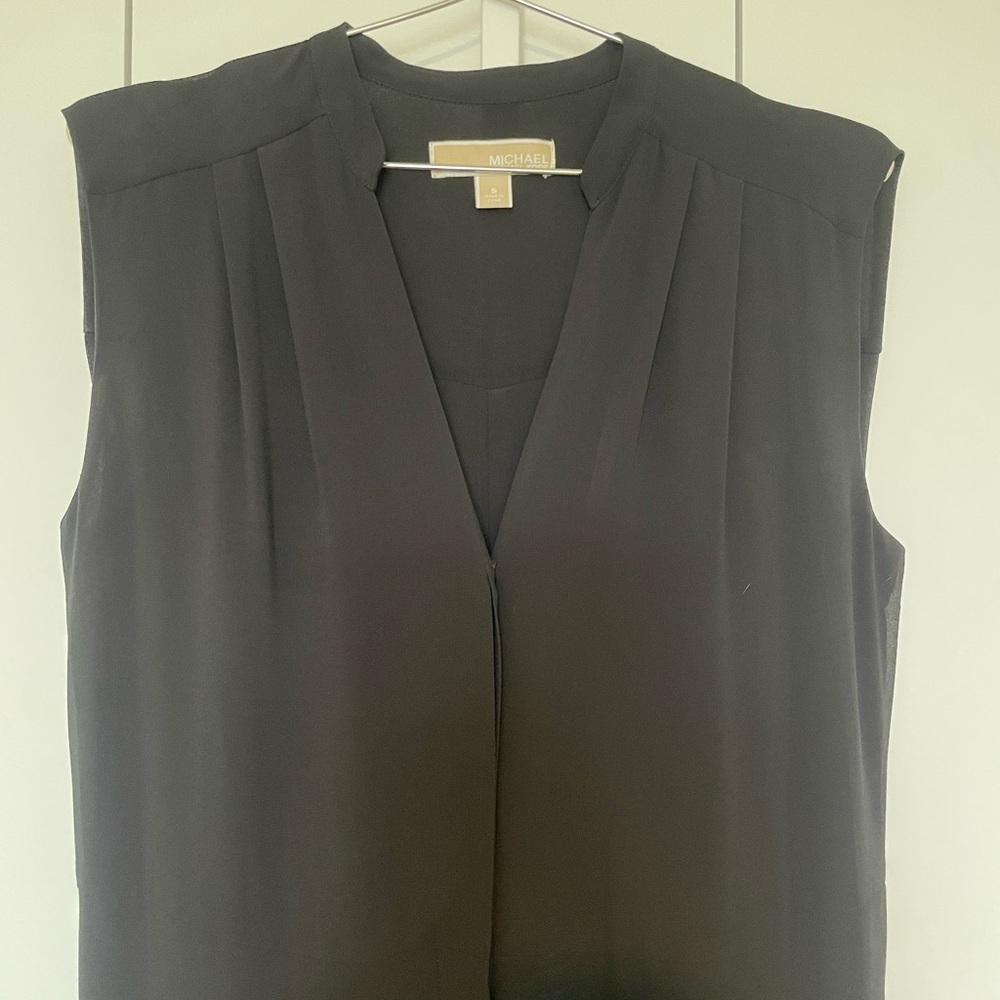 Michael Kors Black Sleeveless Top